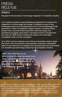 a press release with a picture of a castle