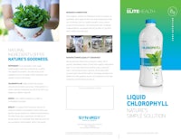 a brochure for a liquid chlorophyll solution